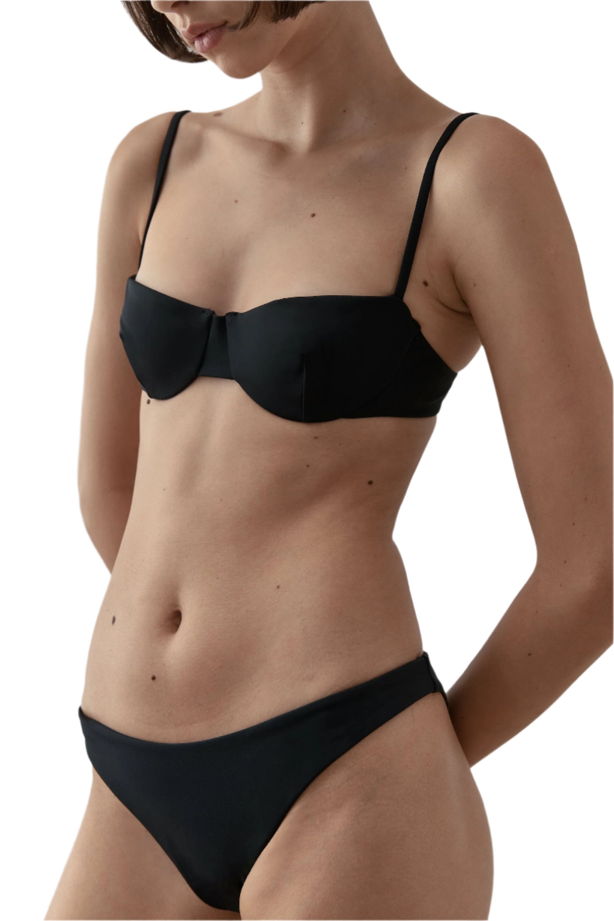 Bardot Balcony Top | Black