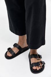 Ring Detail Slide - Black