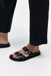 Ring Detail Slide - Black