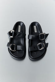 Ring Detail Slide - Black