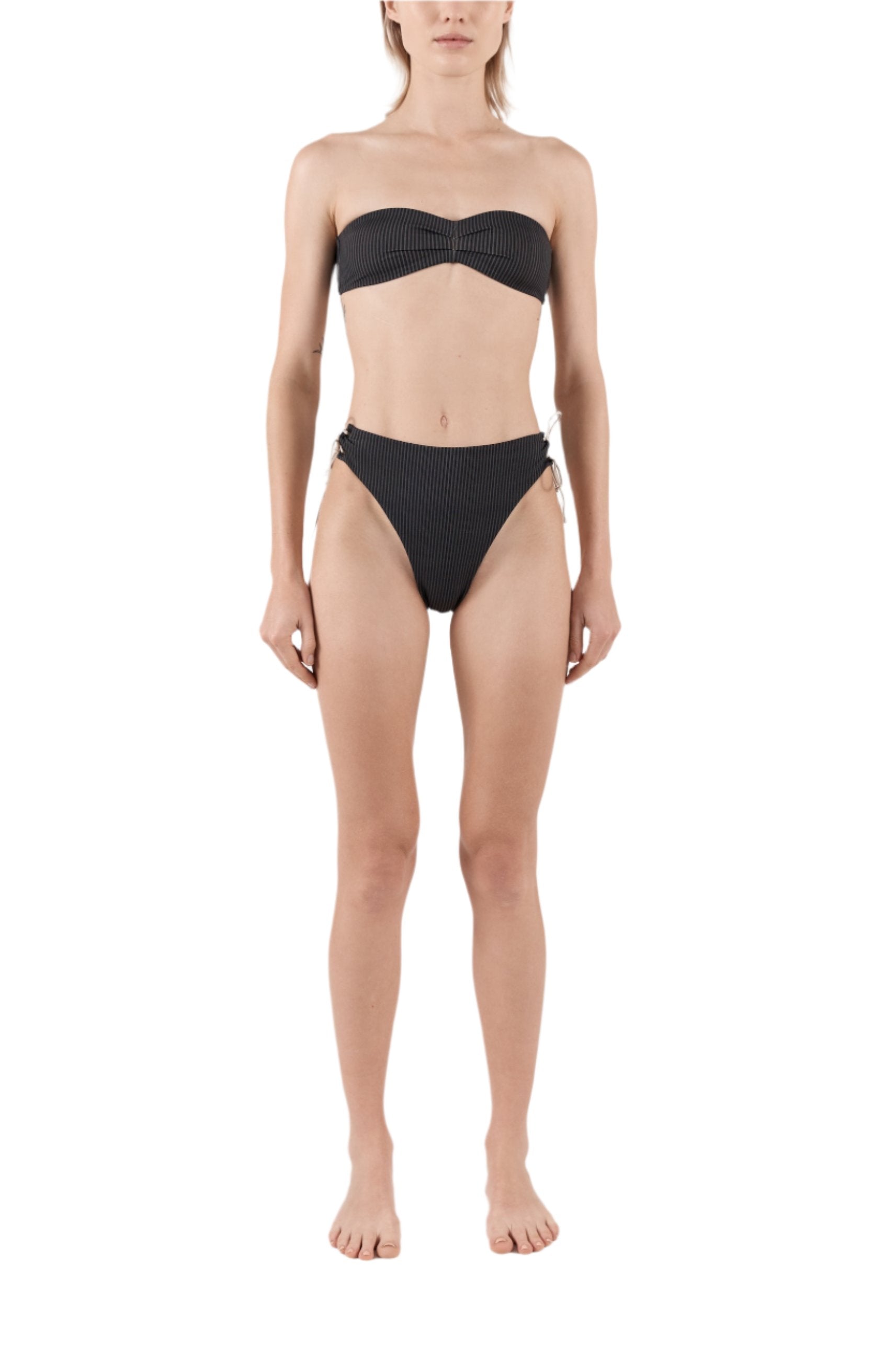 Goulue Tie Detail Bottom | Pinstripe