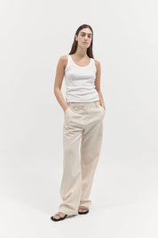 Tailored Wool Trousers Fog