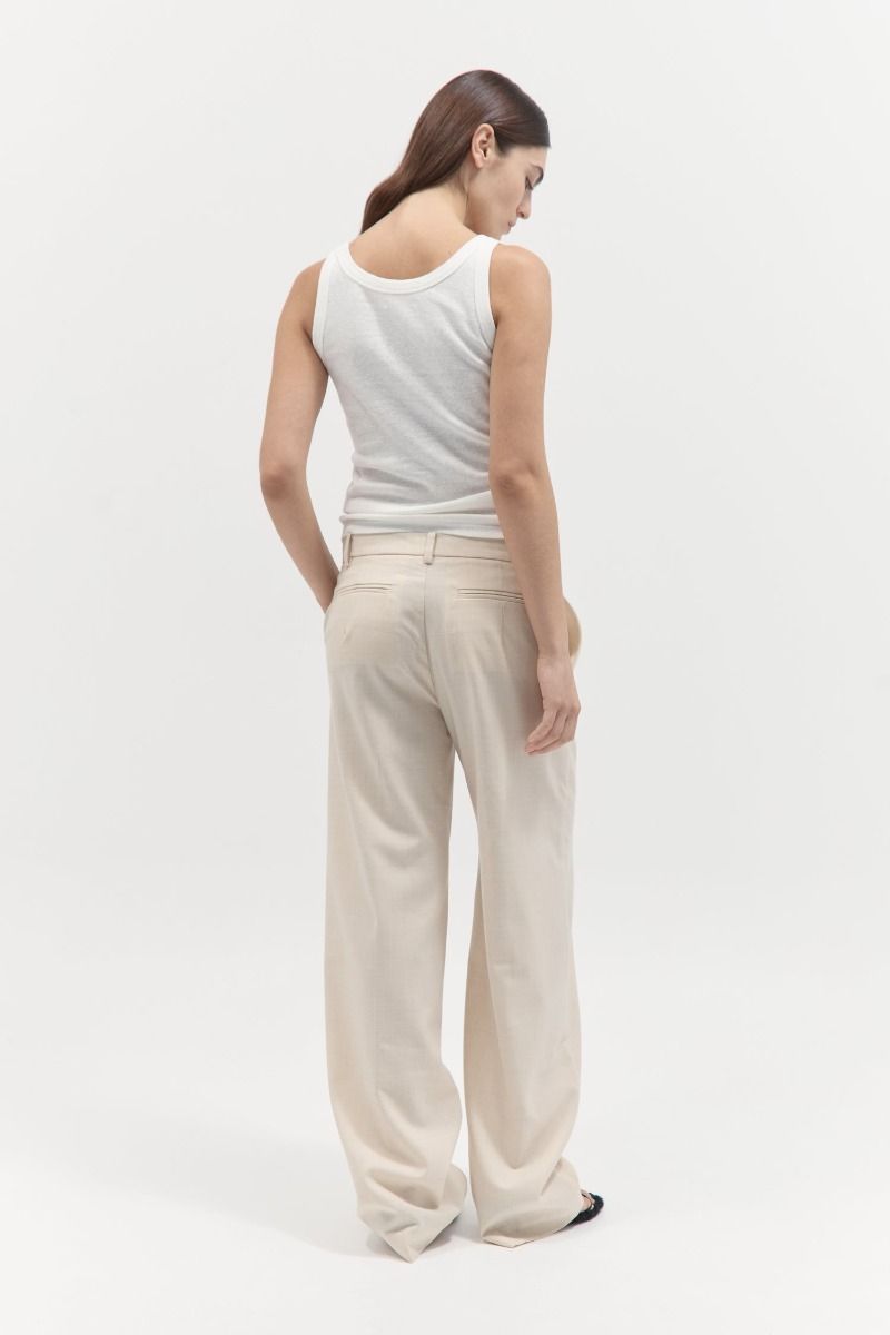 Tailored Wool Trousers Fog