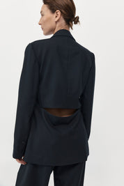 Zip Detail Blazer - Black