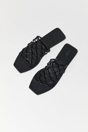 Macrame Slide - Black
