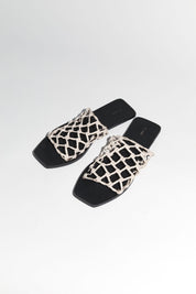 Macrame Slide - Ecru