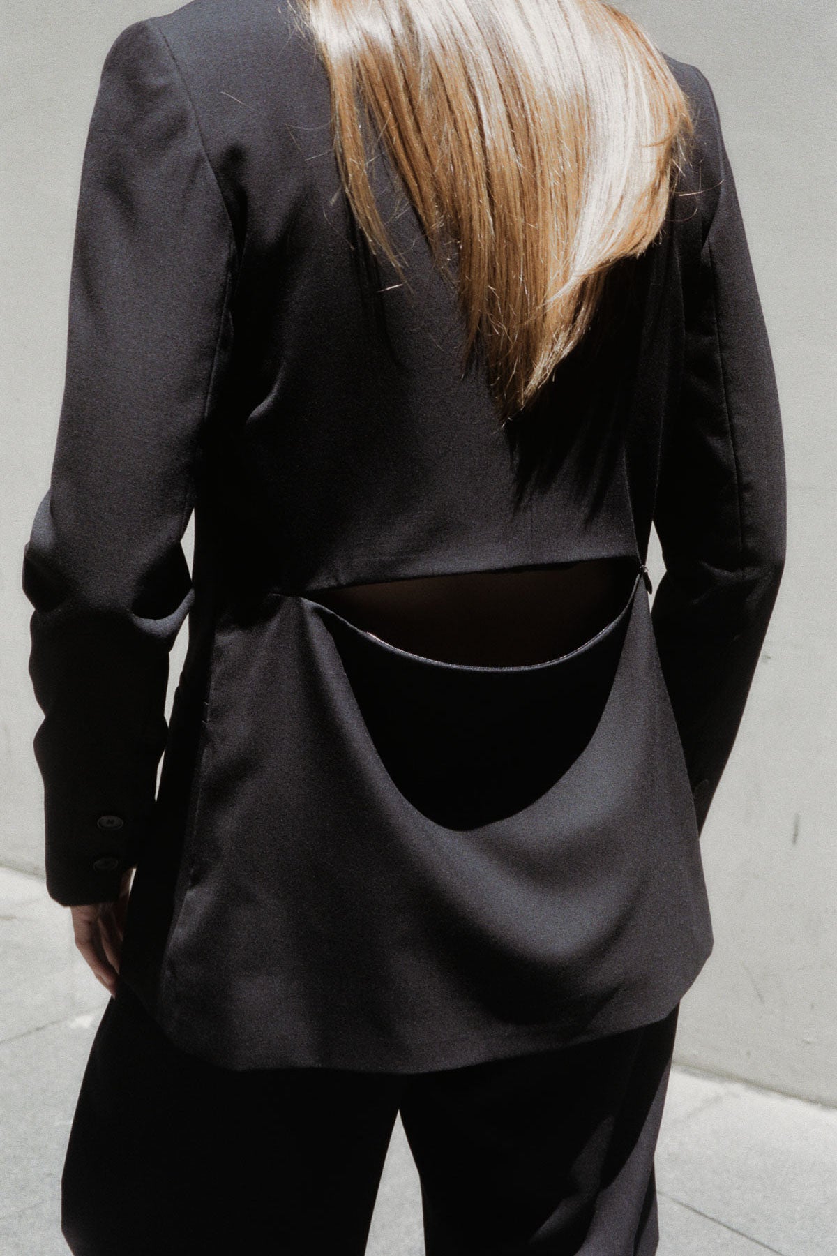 Zip Detail Blazer - Black