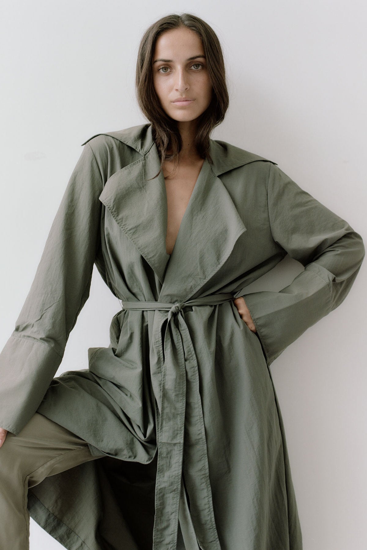 Summer Trench Coat - Thyme