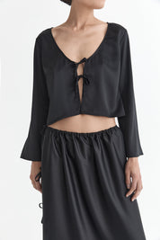 The Celeste Blouse | Noir