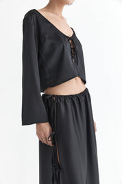The Celeste Blouse | Noir