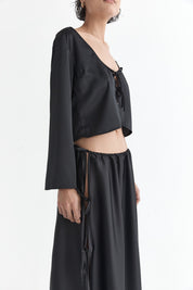 The Celeste Blouse | Noir