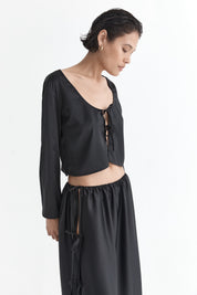 The Celeste Blouse | Noir