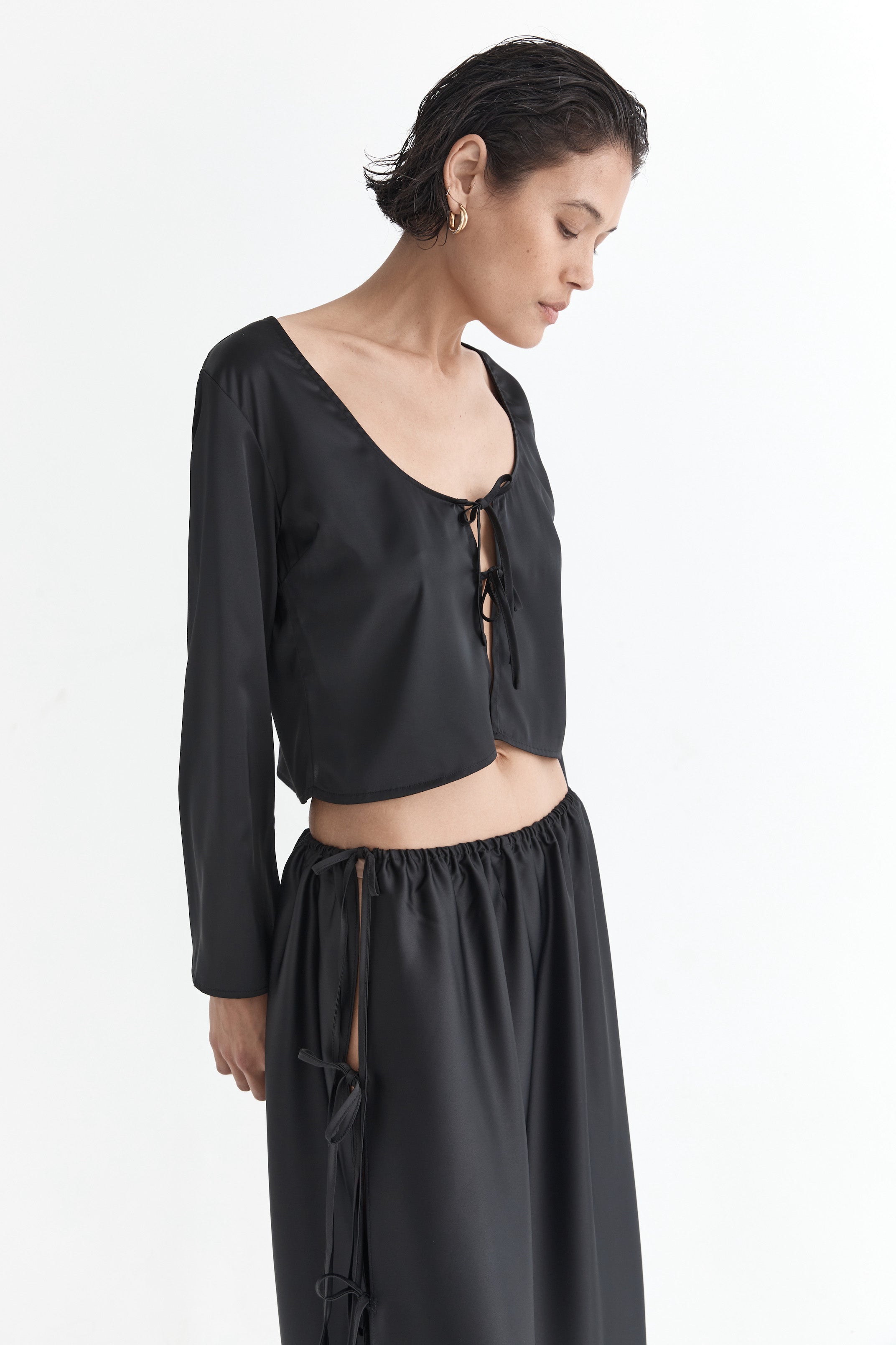 The Celeste Blouse | Noir