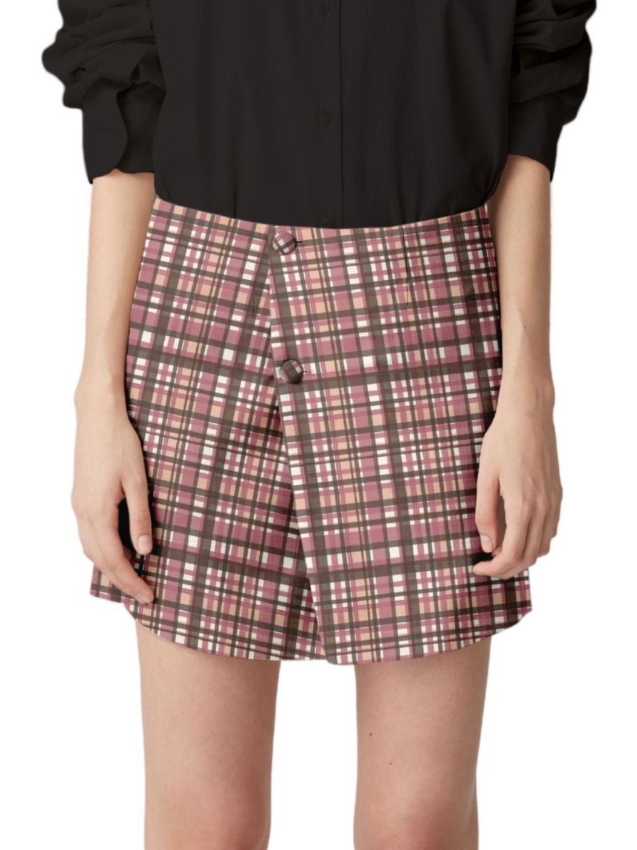 003 Skirt Pink Check