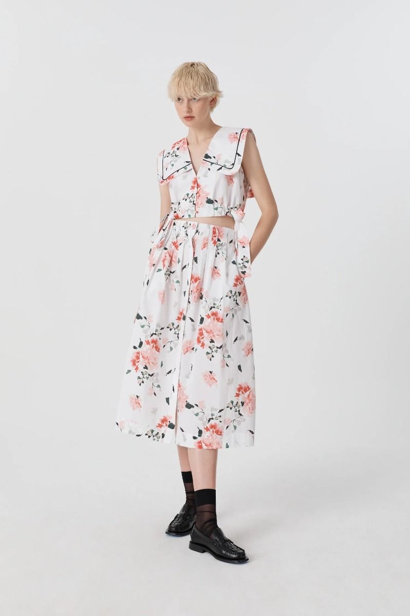 Portofino Skirt Blush Floral