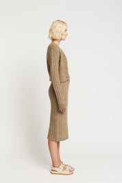 Miller Cable Knit Skirt Vintage Khaki