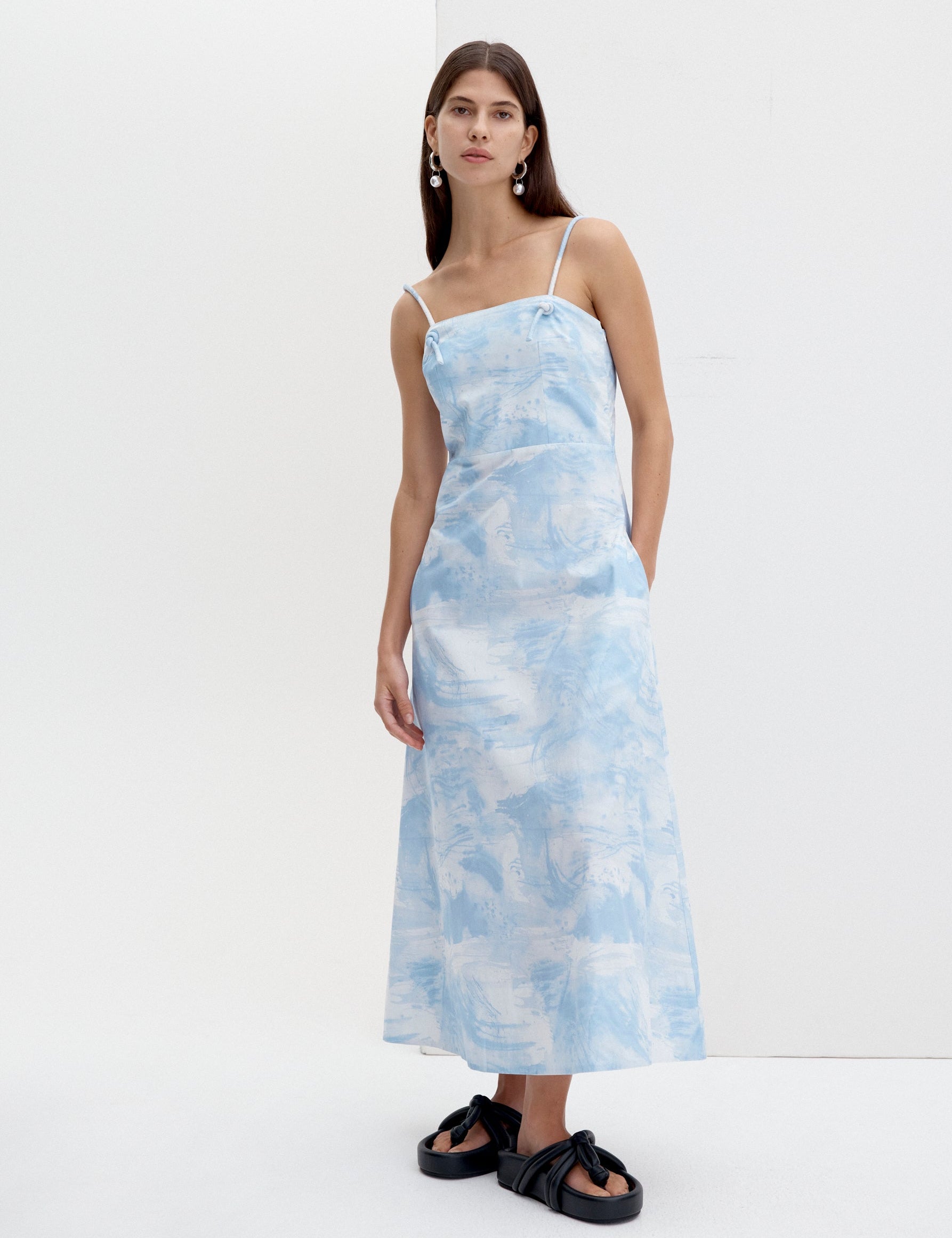 Alice Dress in Cirrus Print Icy Blue Alice Dress in Cirrus Print Icy Blue