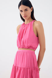 Lilibet Skirt - Basque Skirt Hot Pink