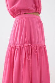 Lilibet Skirt - Basque Skirt Hot Pink