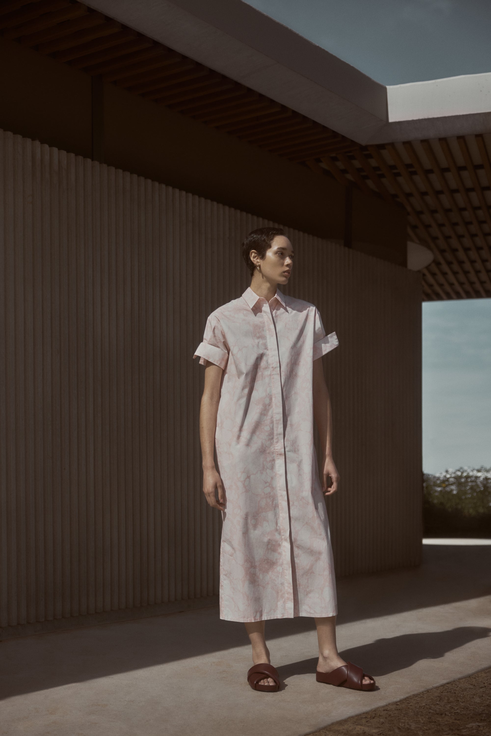Melody Dress | Cellular Print Rose