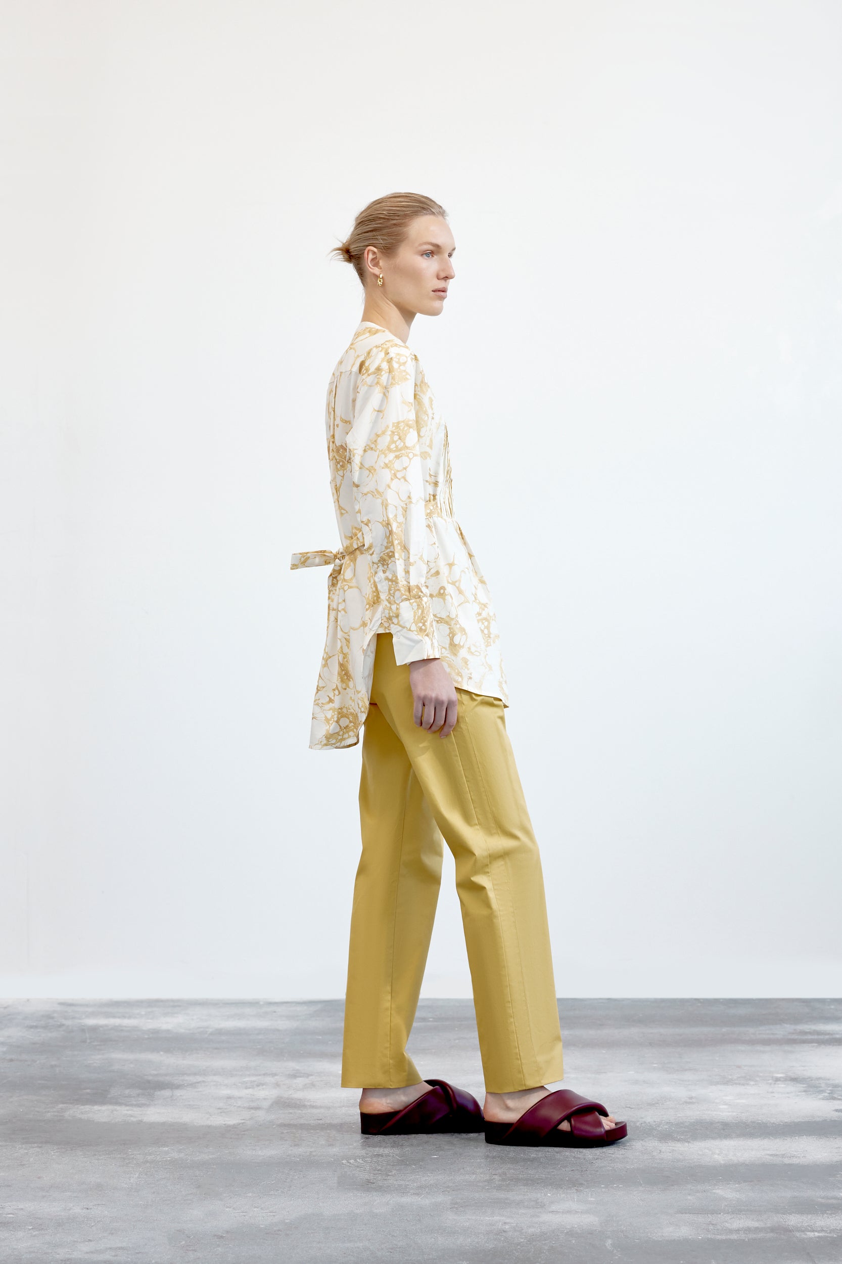 Becca Shirt | Cellular Print Gold