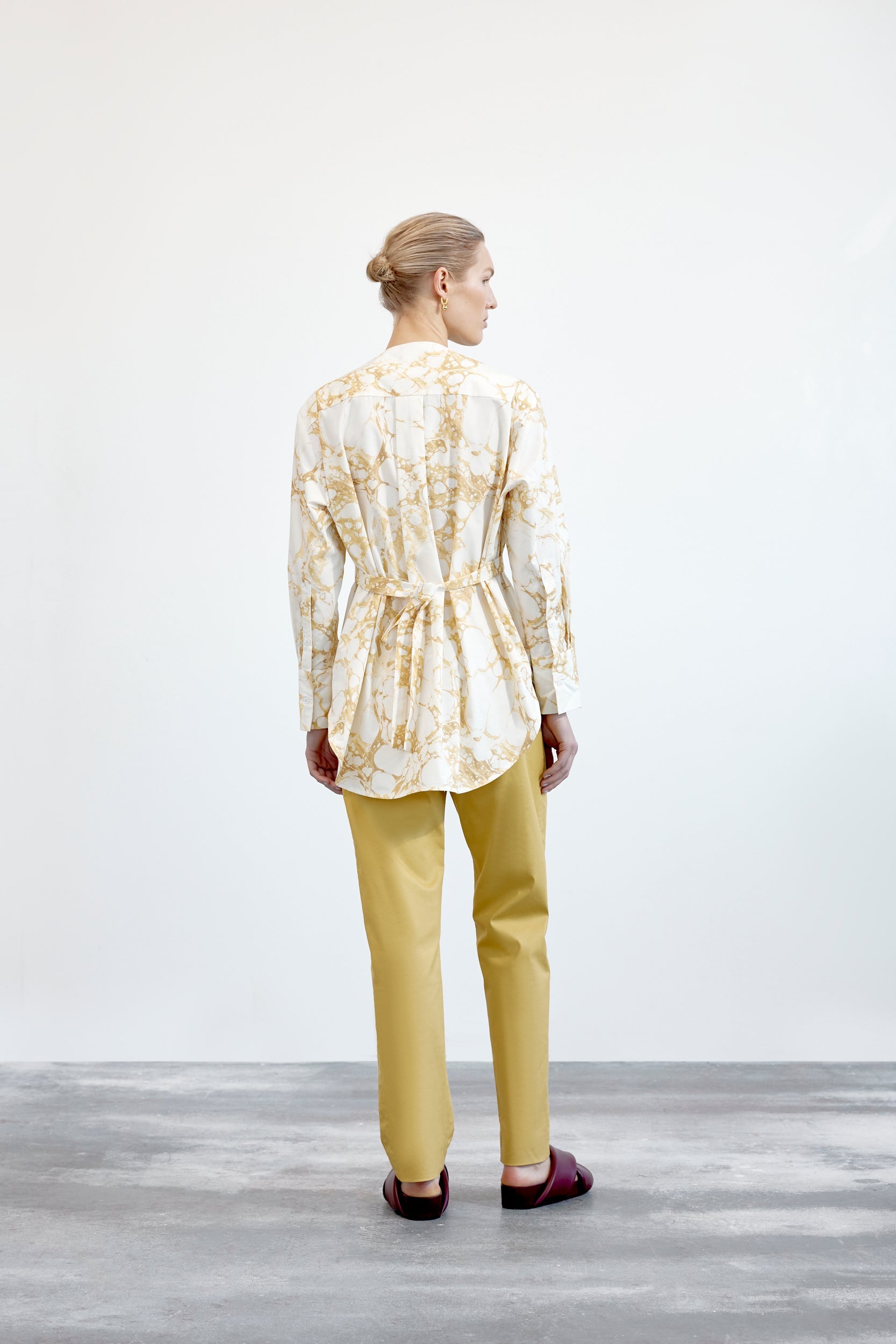 Becca Shirt | Cellular Print Gold