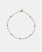 Marie Pearl Choker lapis/gold