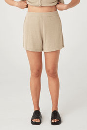 Poppy Organic Cotton Linen Short - Taupe