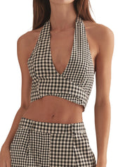 Taya Top Houndstooth