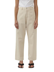 Fray Organic Cotton Trouser - Ecru