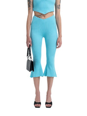 Flared Capri Pant in Aquamarine