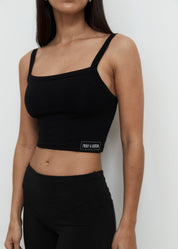 Yoga Tops - Joy Crop - Black