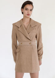 Two-way Detachable Blazer Sand