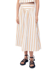 Ava Skirt Sand Stripe