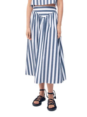 Ava Skirt Navy Stripe