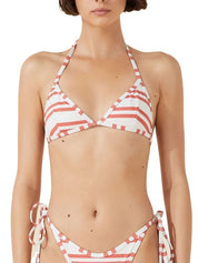 Red Stripe Halter Triangle Red Stripe