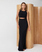 Bias Maxi Dress Black