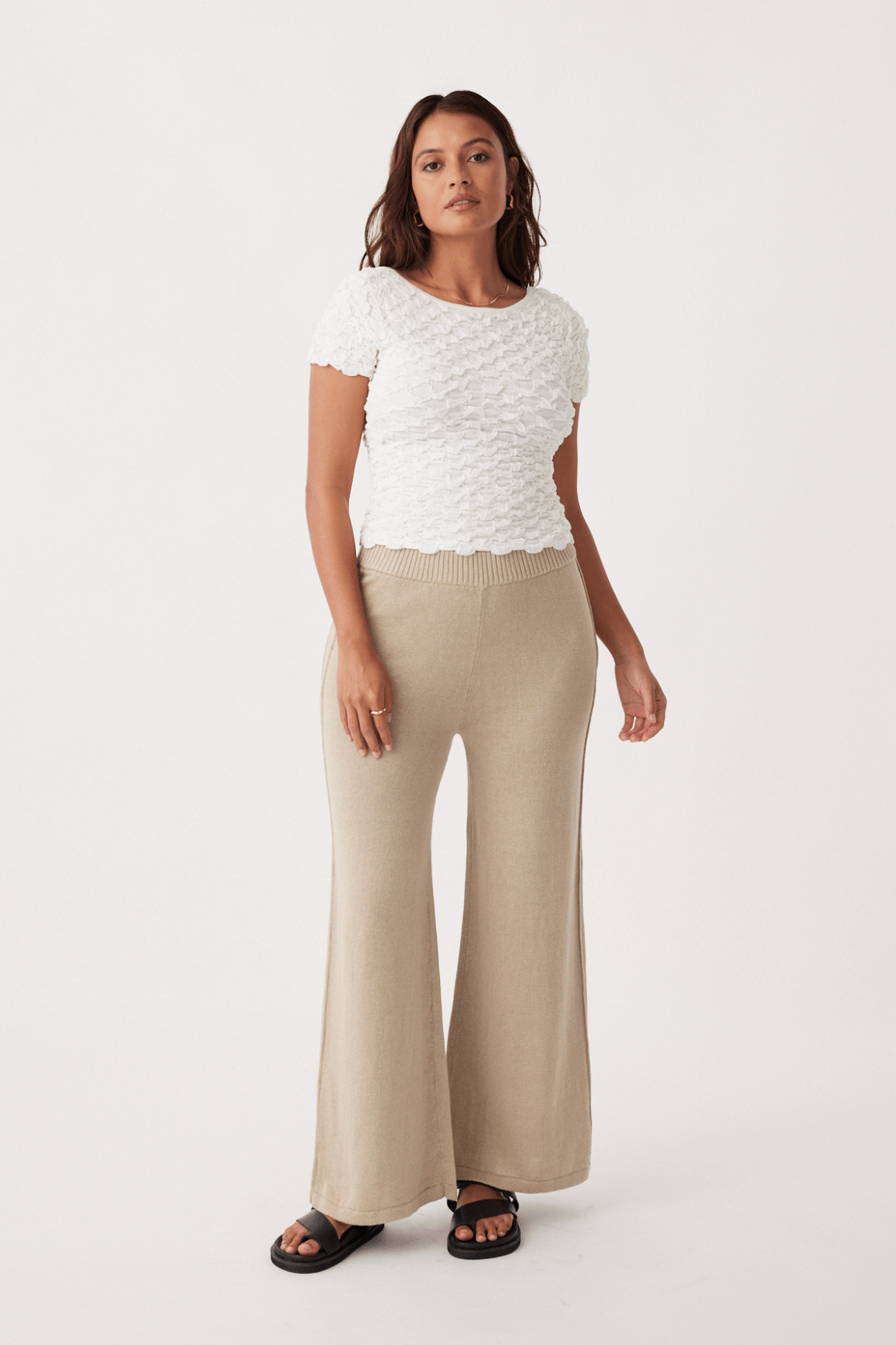 Mila Cap Reversible Sleeve Tee - Cream