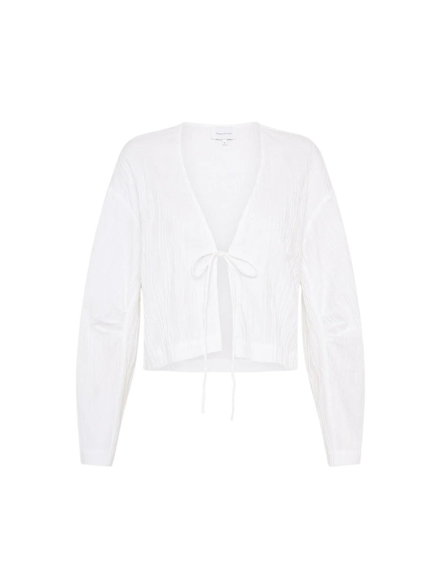 The Suki Tie Top White