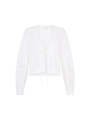 The Suki Tie Top White