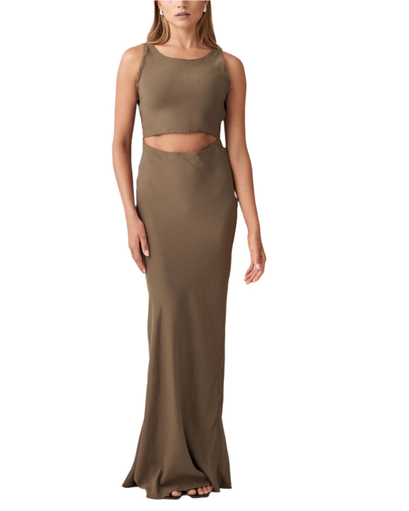 Bias Maxi Dress Kelp