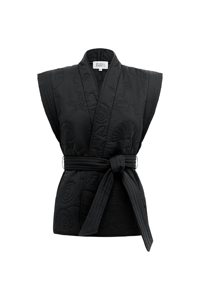 Luca Quilted Vest Black