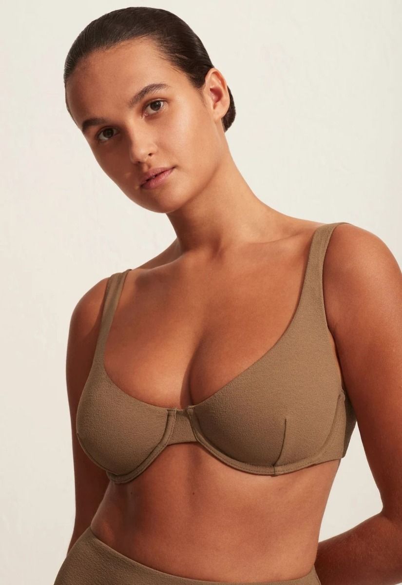 Underwire Plunge Top Cinnamon