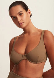 Underwire Plunge Top Cinnamon