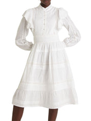 Prairie Lace Long Dress White