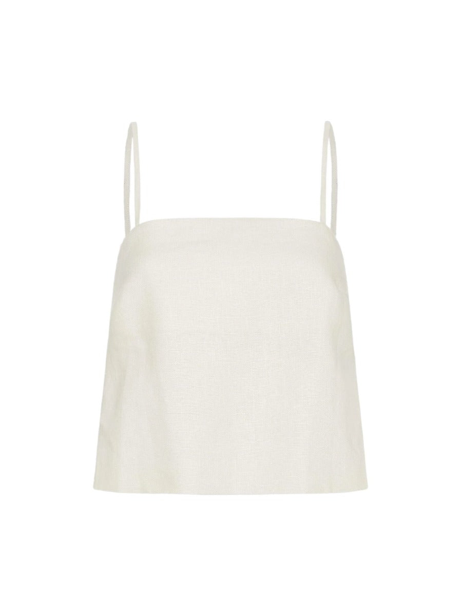 The Mila Top Ivory Linen