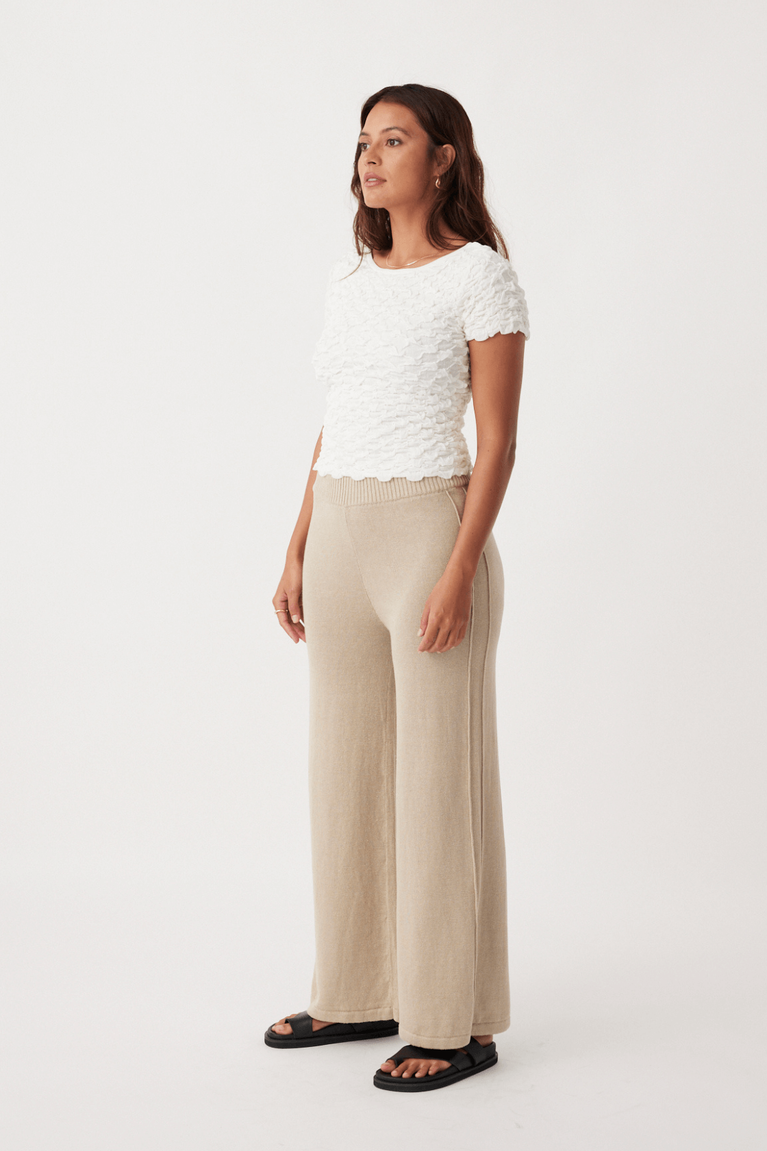 Poppy Organic Cotton Linen Pant - Taupe