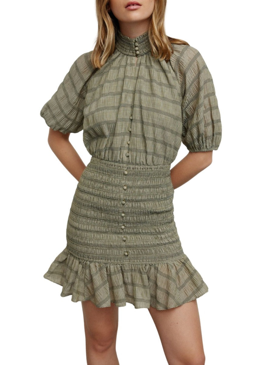 Sophie Mini Dress Fern Check