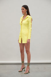 Shine Dress Lemon Drop