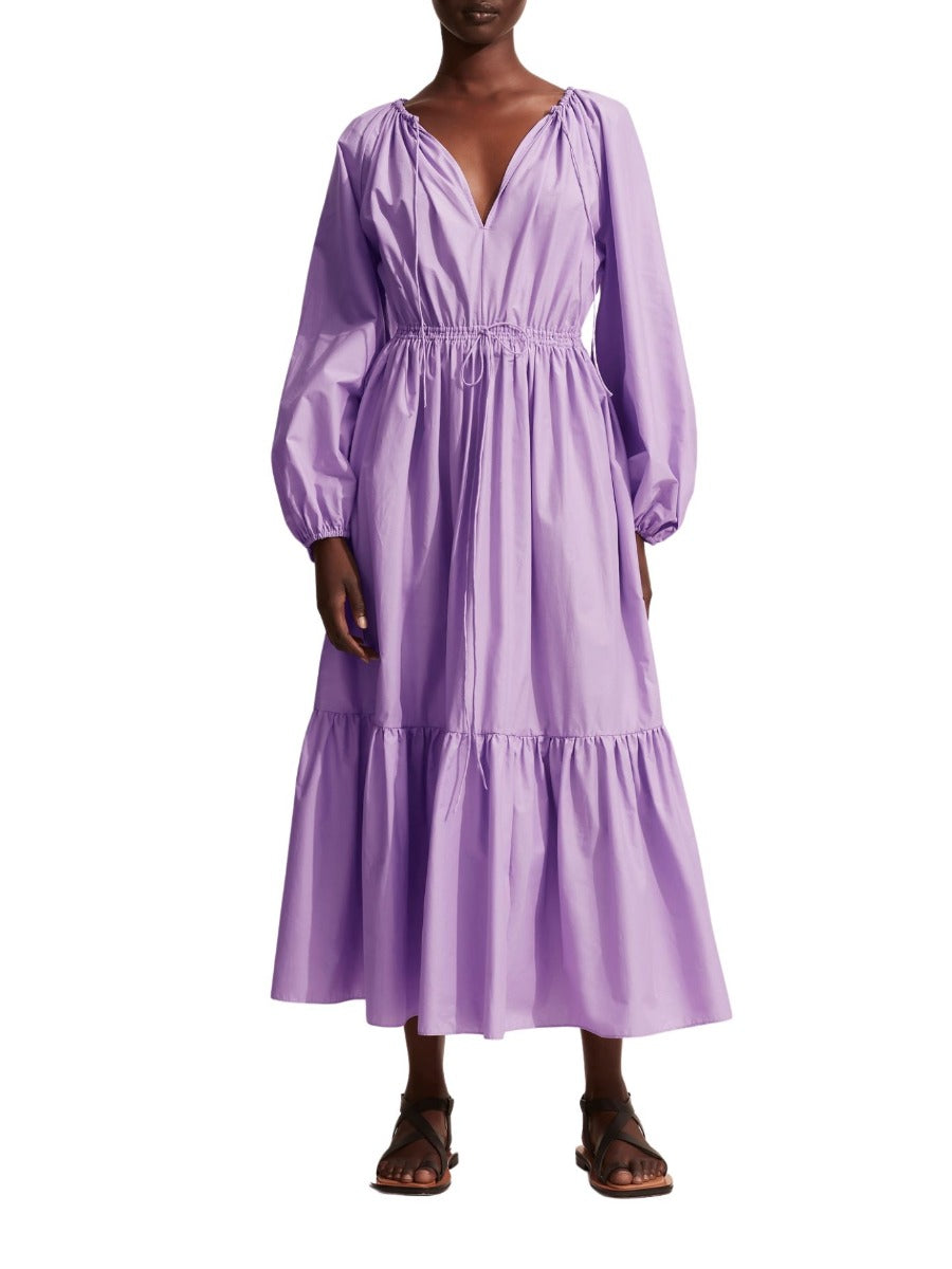 Voluminous Crew Dress Violet